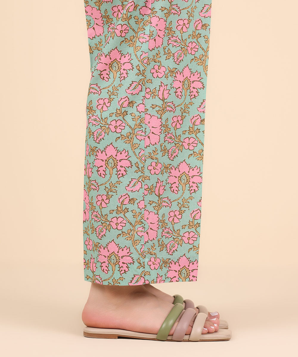 Women's Pret Cambric Multi Printed Straight Pants