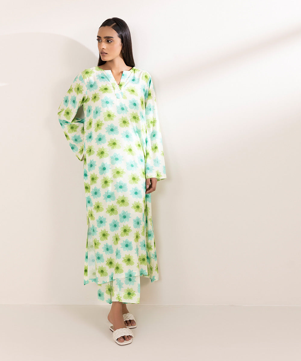 Women's Pret Arabic Lawn Solid Multi Straight Shirt