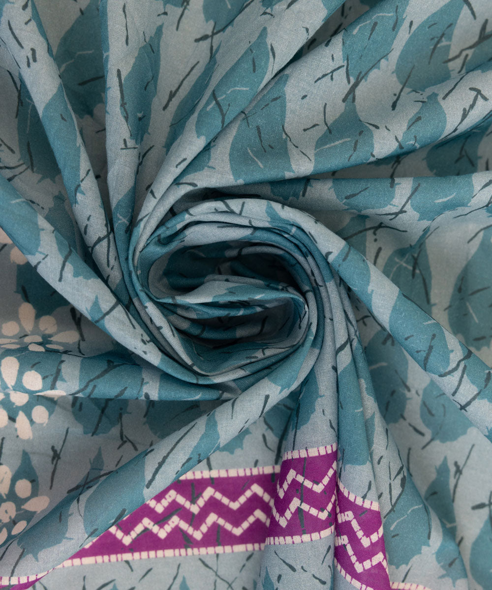 Fine Voile Blue Printed Dupatta