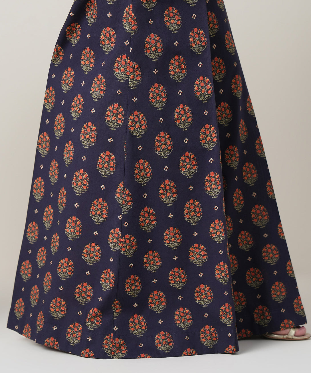 Women's RTW Cambric Blue Printed Trousers