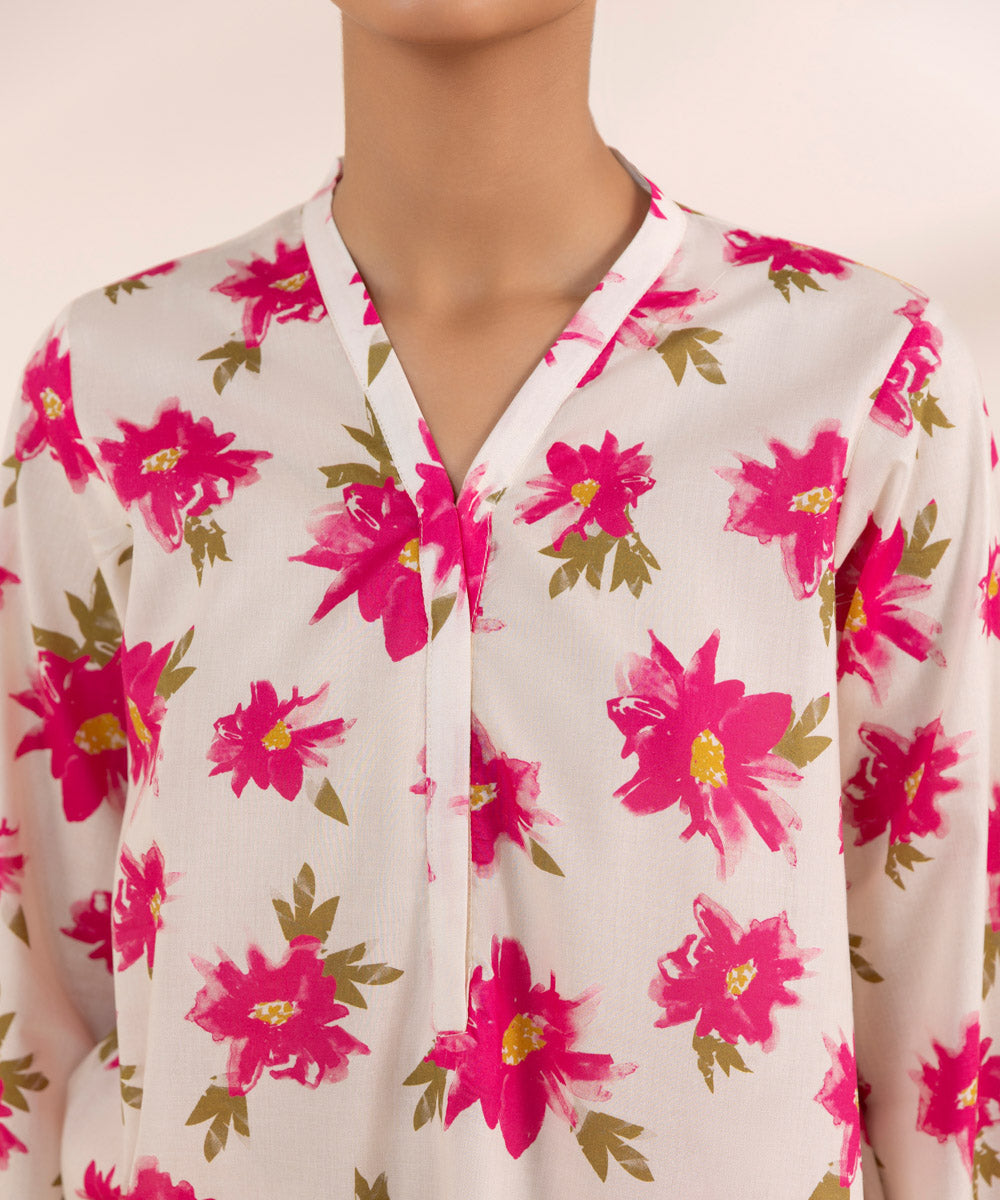 Women's Pret Lawn Pink Printed A-Line Shirt