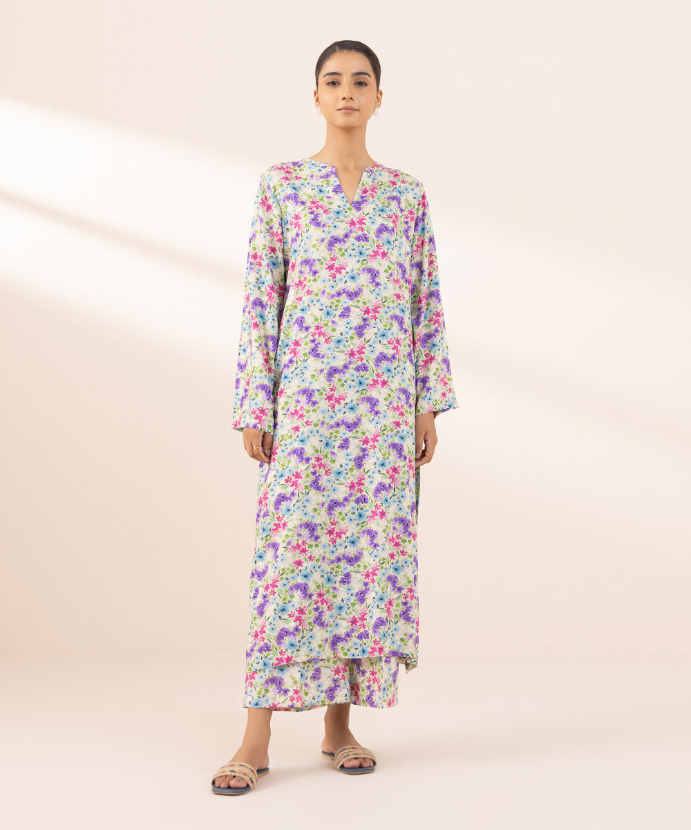 Women's Pret Arabic Lawn Multi Printed A-Line Shirt