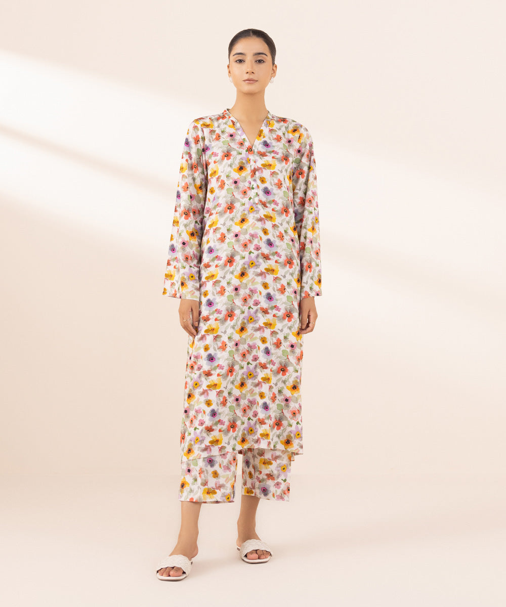 Women's Pret Arabic Lawn Multi Printed A-Line Shirt