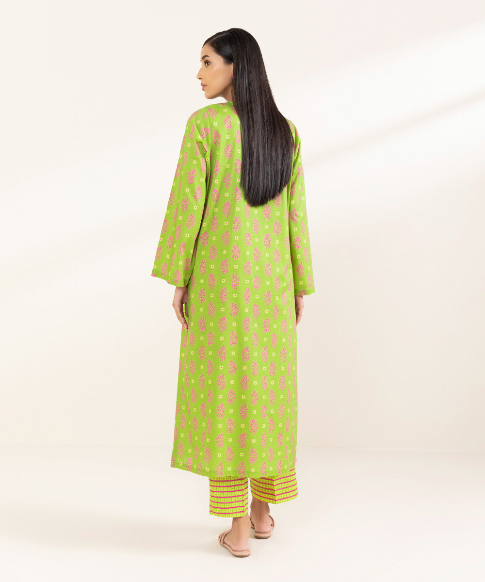 Women's Pret Lawn Printed Green A-Line Shirt