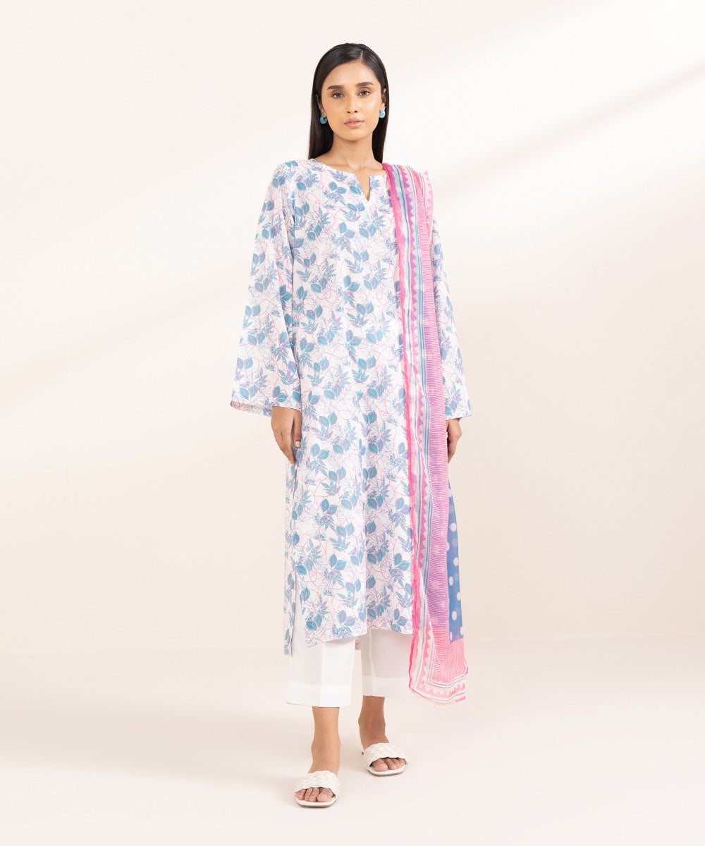 Women's Blended Chiffon Multi Printed Dupatta