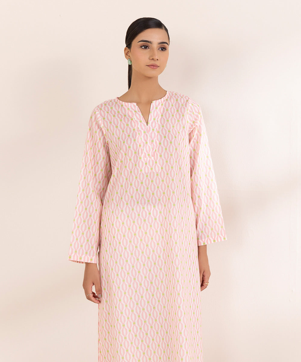 Women's Pret Lawn Printed Pink A-Line Shirt