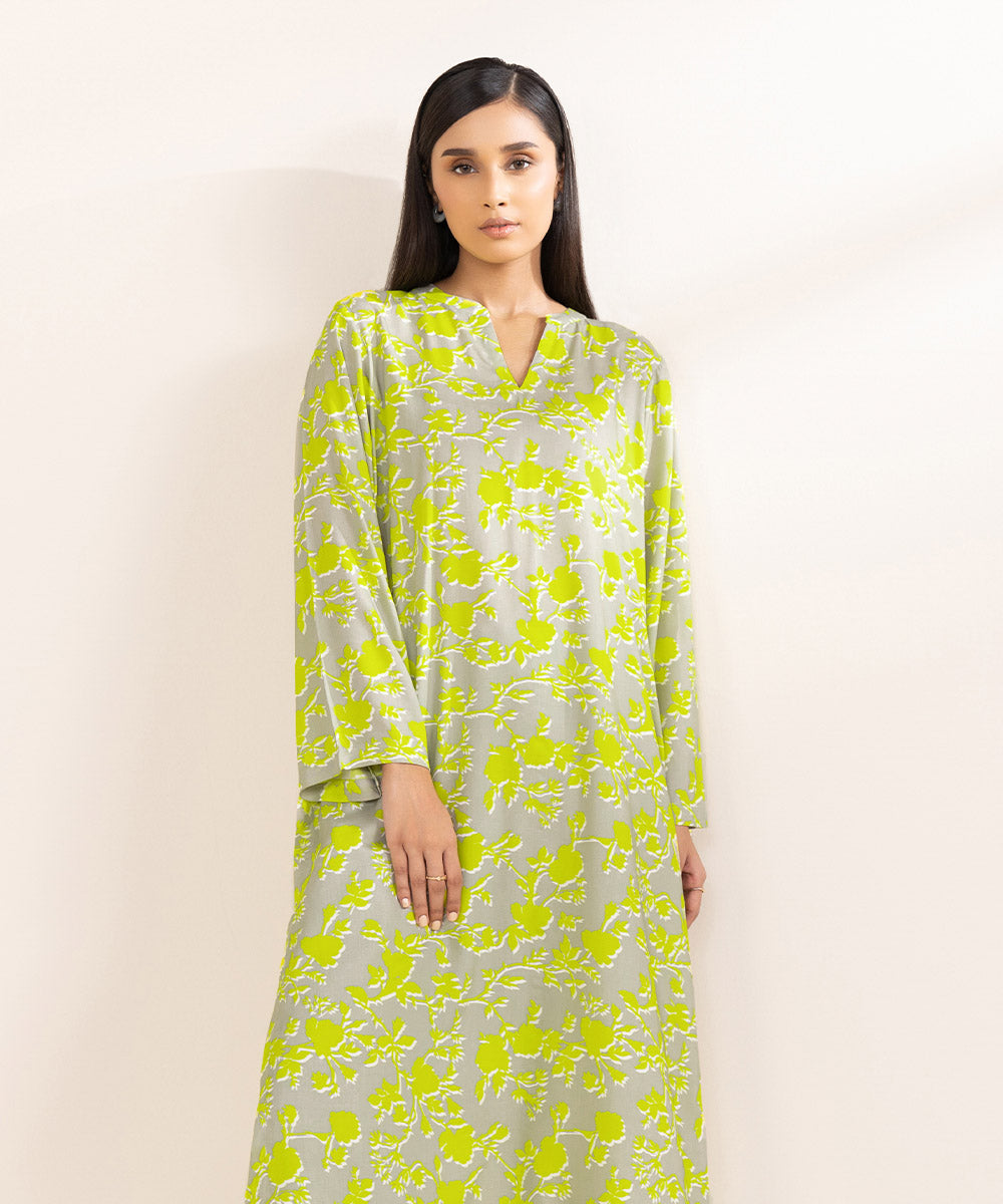 Women's Pret Arabic Lawn Printed Multi Straight Shirt