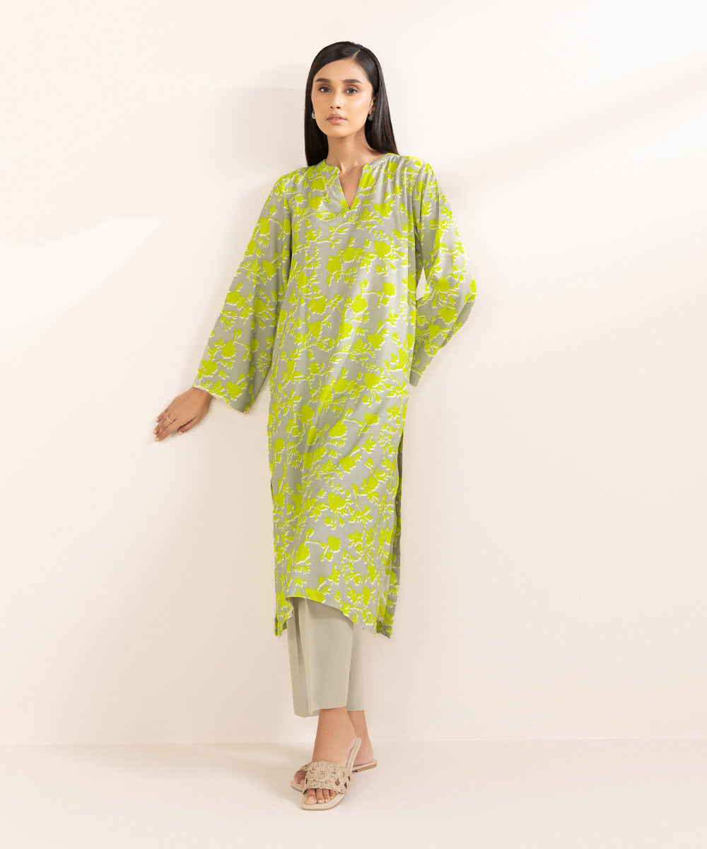 Women's Pret Arabic Lawn Printed Multi Straight Shirt