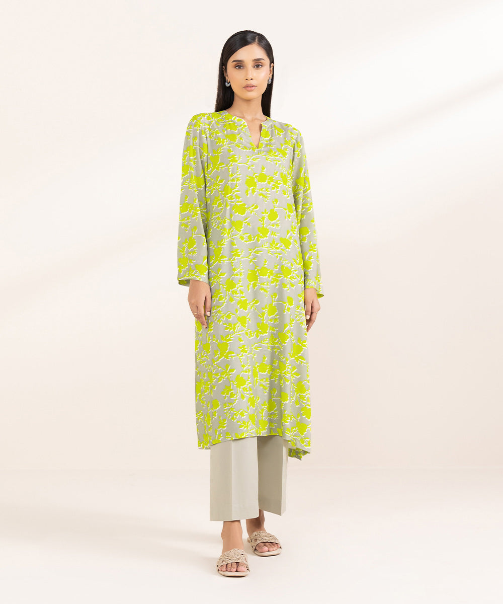 Women's Pret Arabic Lawn Printed Multi Straight Shirt