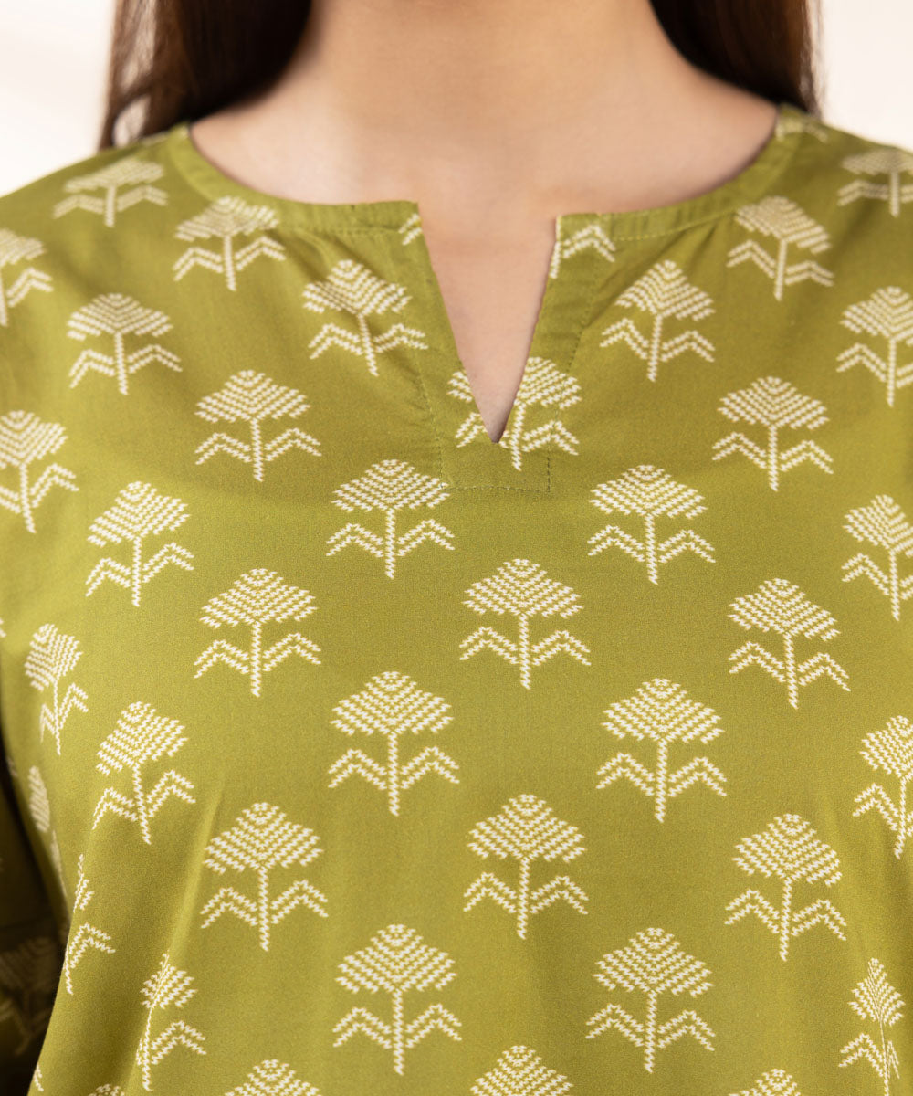 Women's Pret Lawn Printed Green A-Line Shirt