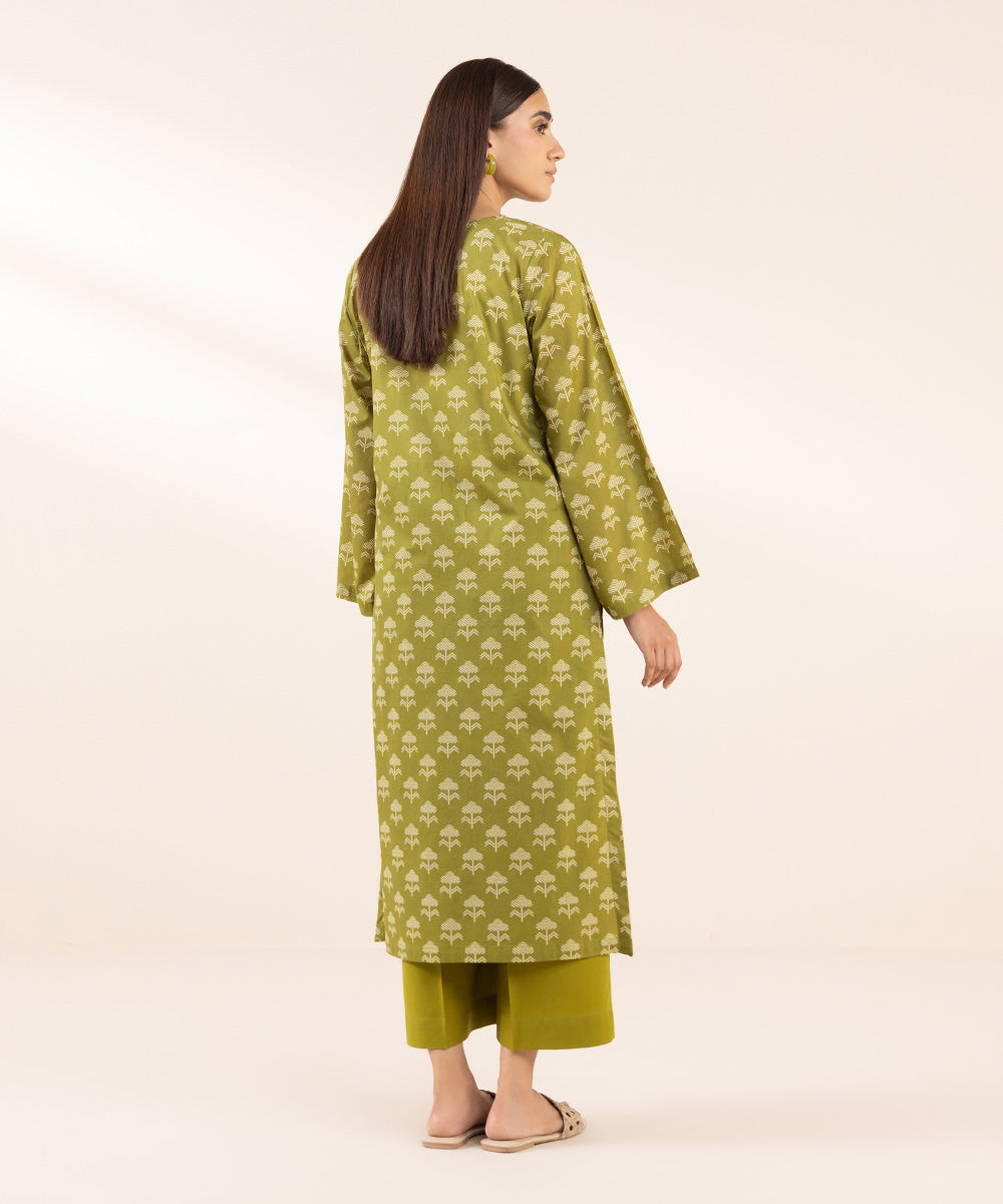 Women's Pret Lawn Printed Green A-Line Shirt