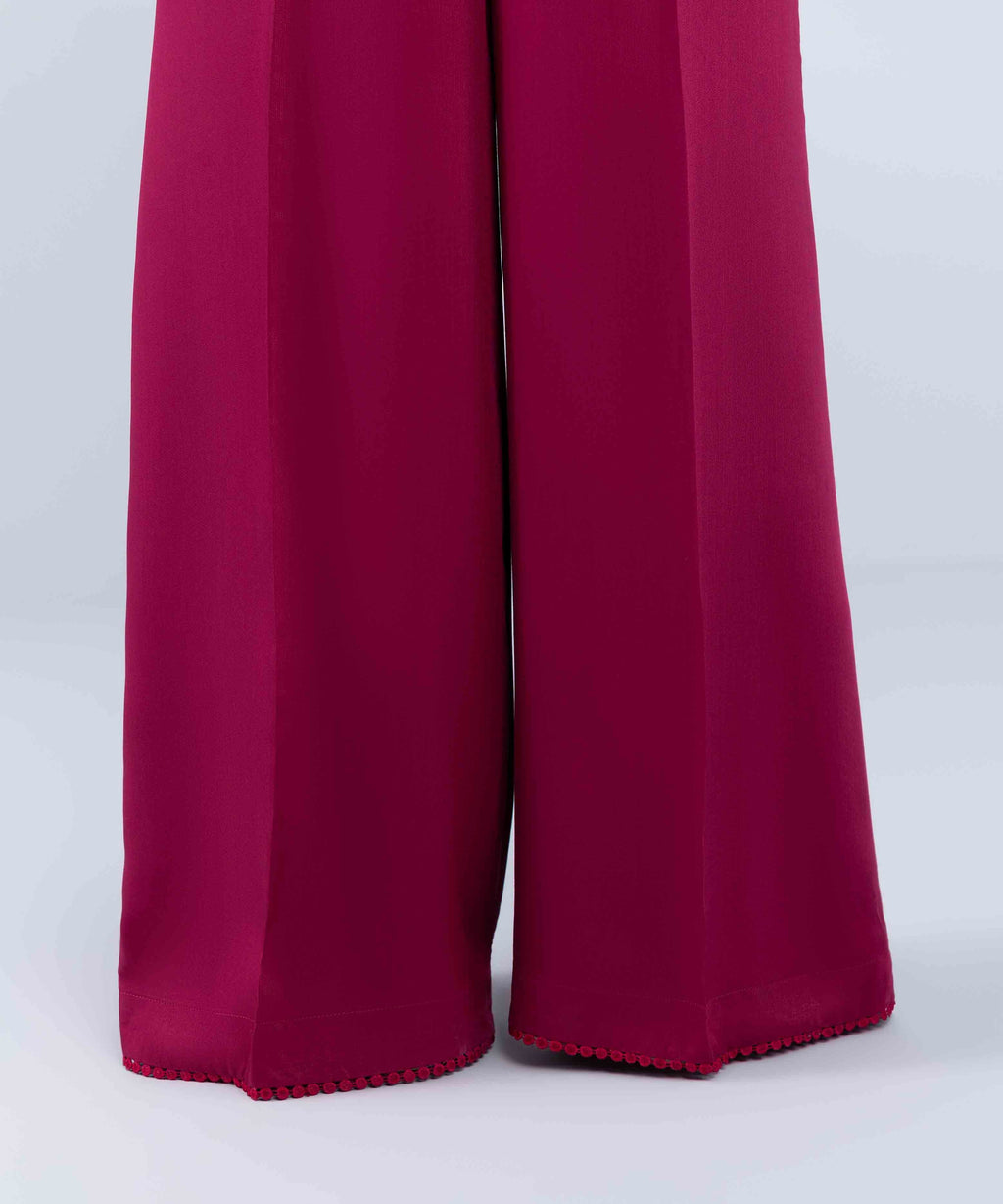 Women's Pret Bedford Solid Magenta Culottes