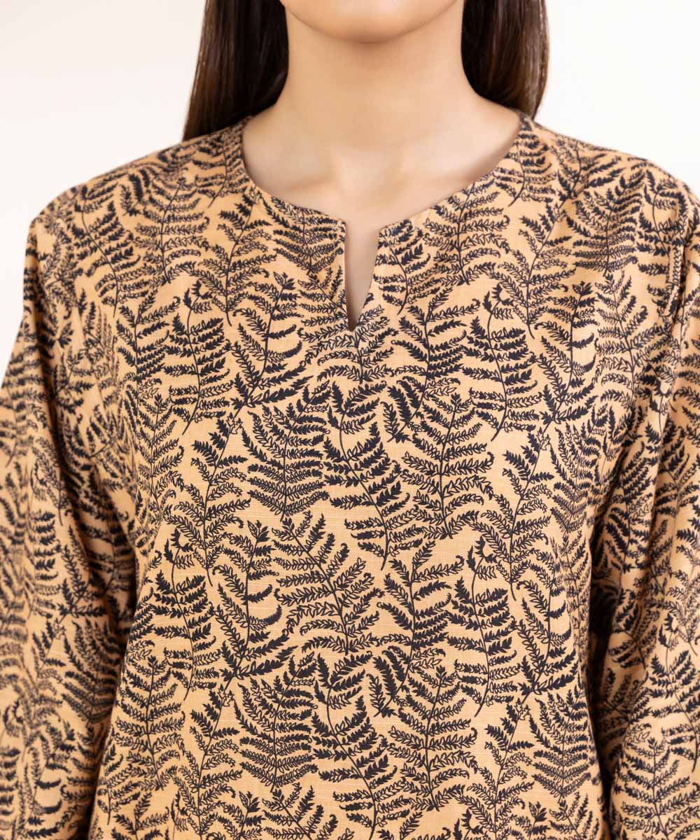 Women's Pret Khaddar Multi Printed Boxy Shirt