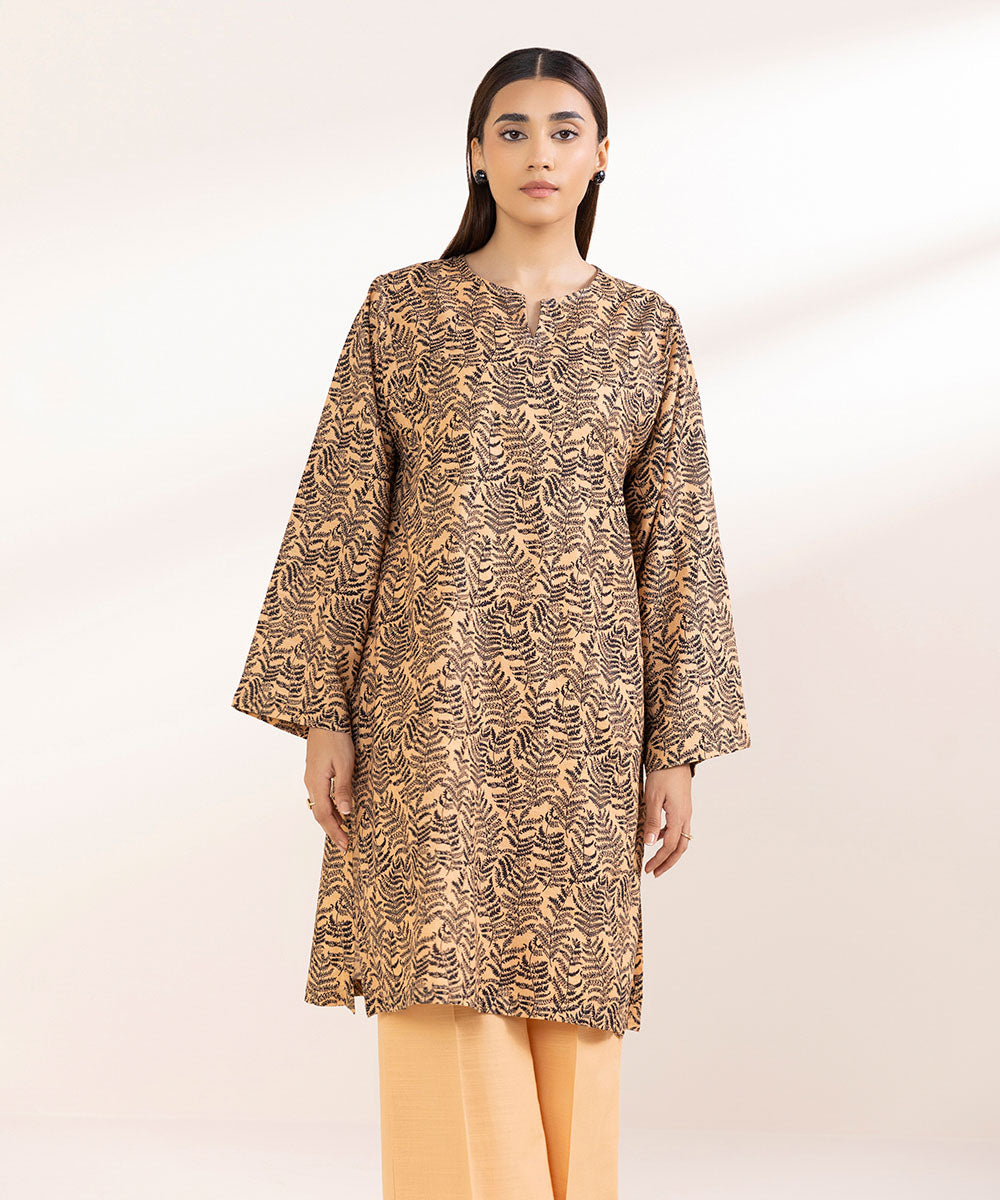 Women's Pret Khaddar Multi Printed Boxy Shirt