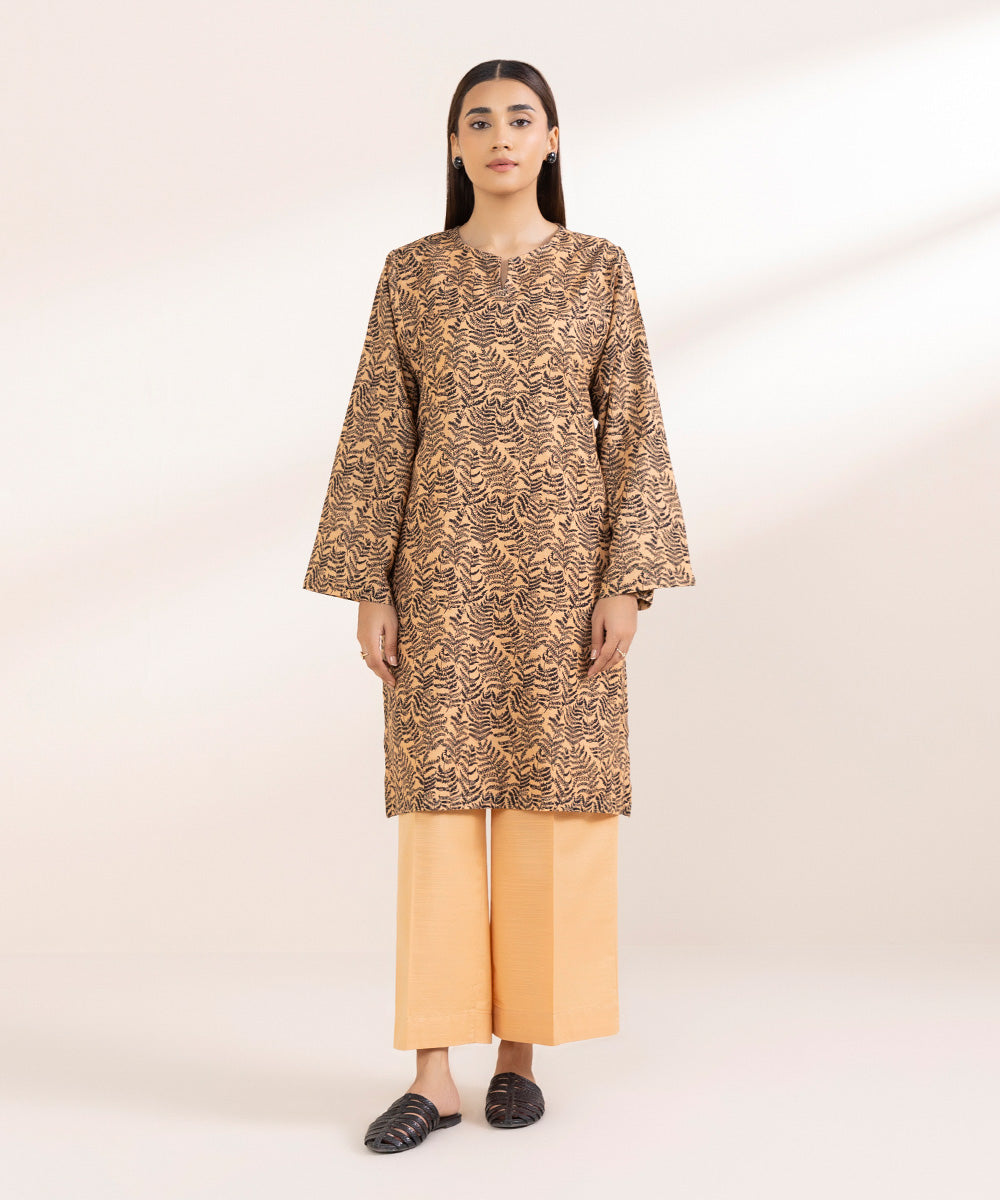 Women's Pret Khaddar Multi Printed Boxy Shirt