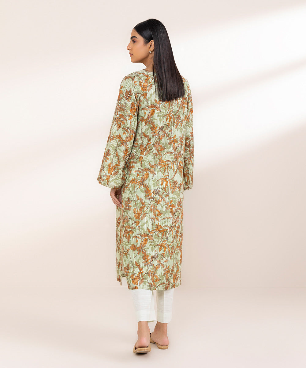 Women's Pret Khaddar Multi Printed A-Line Shirt