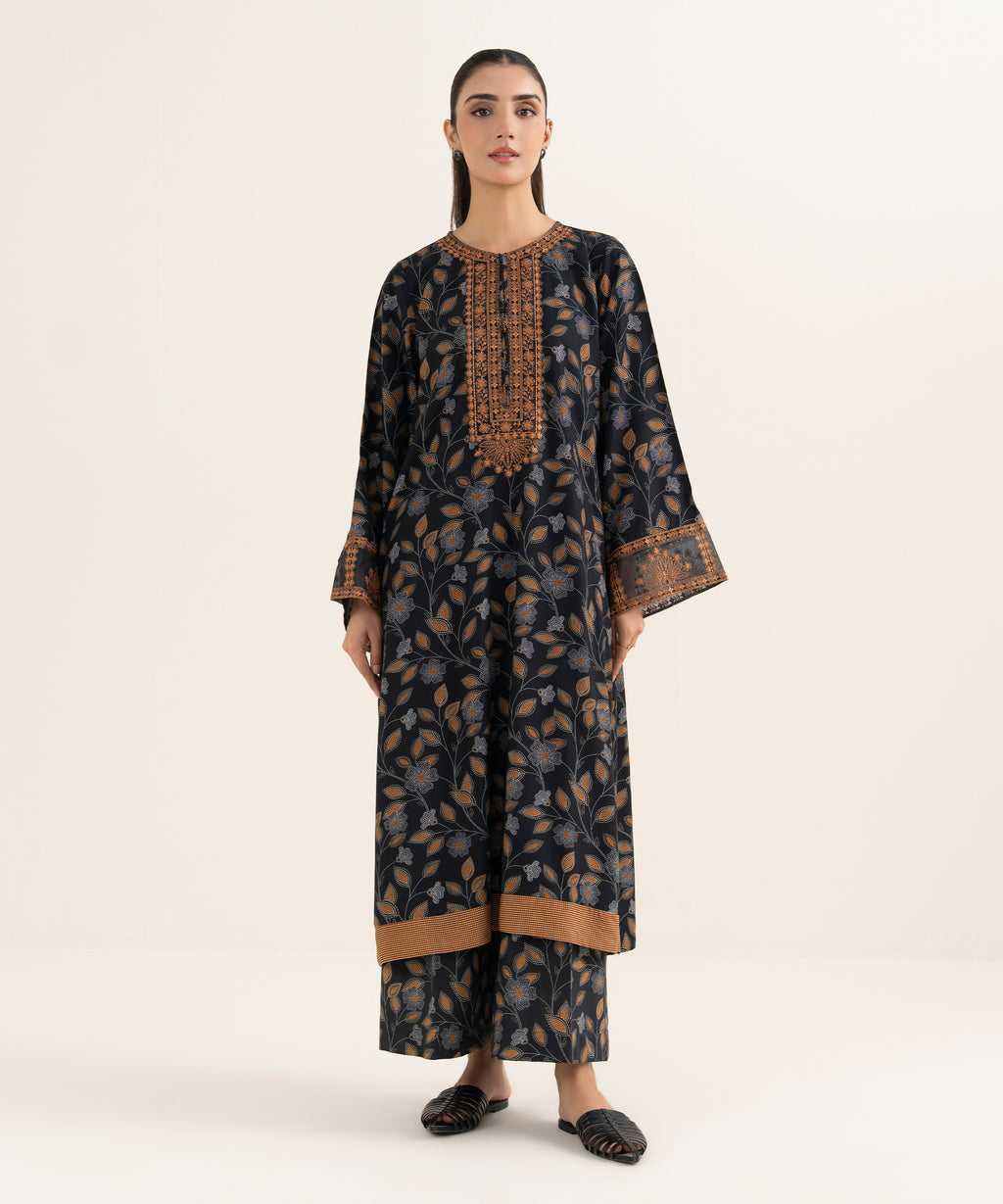 Embroidered Arabic Khaddar Shirt