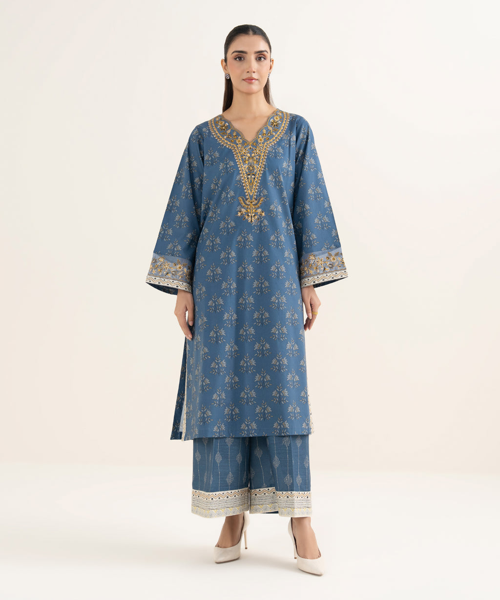 Embroidered Arabic Khaddar Shirt