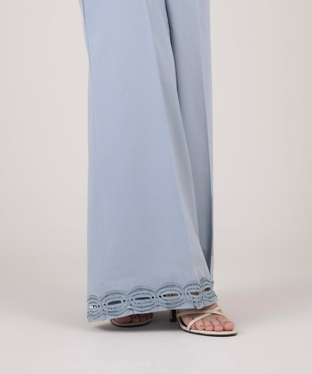 Blended Cotton Flared Pants