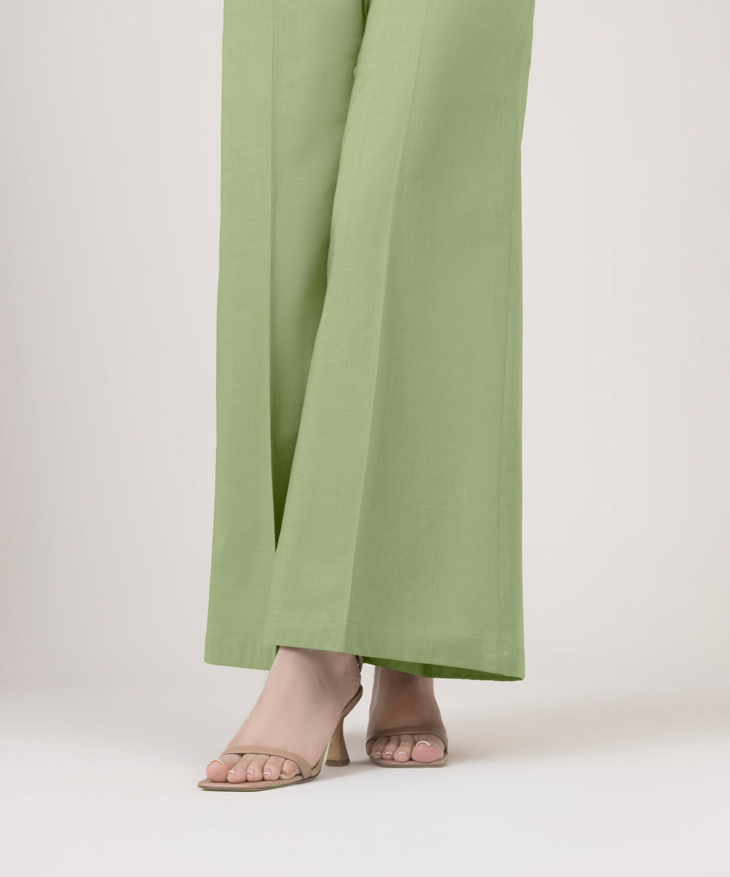 Blended Cotton Flared Pants