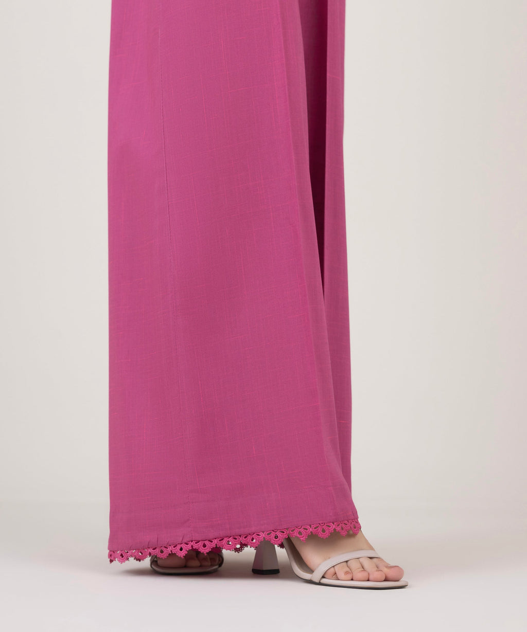 Blended Cotton Flared Pants