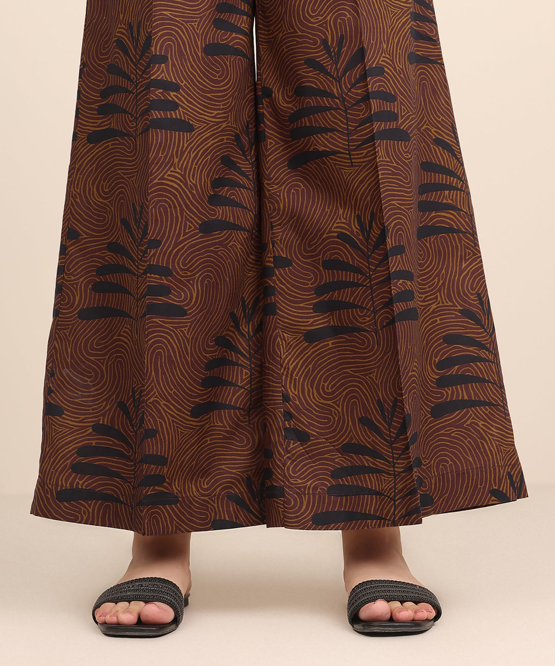Women's RTW Cambric Red Printed Flared Pants