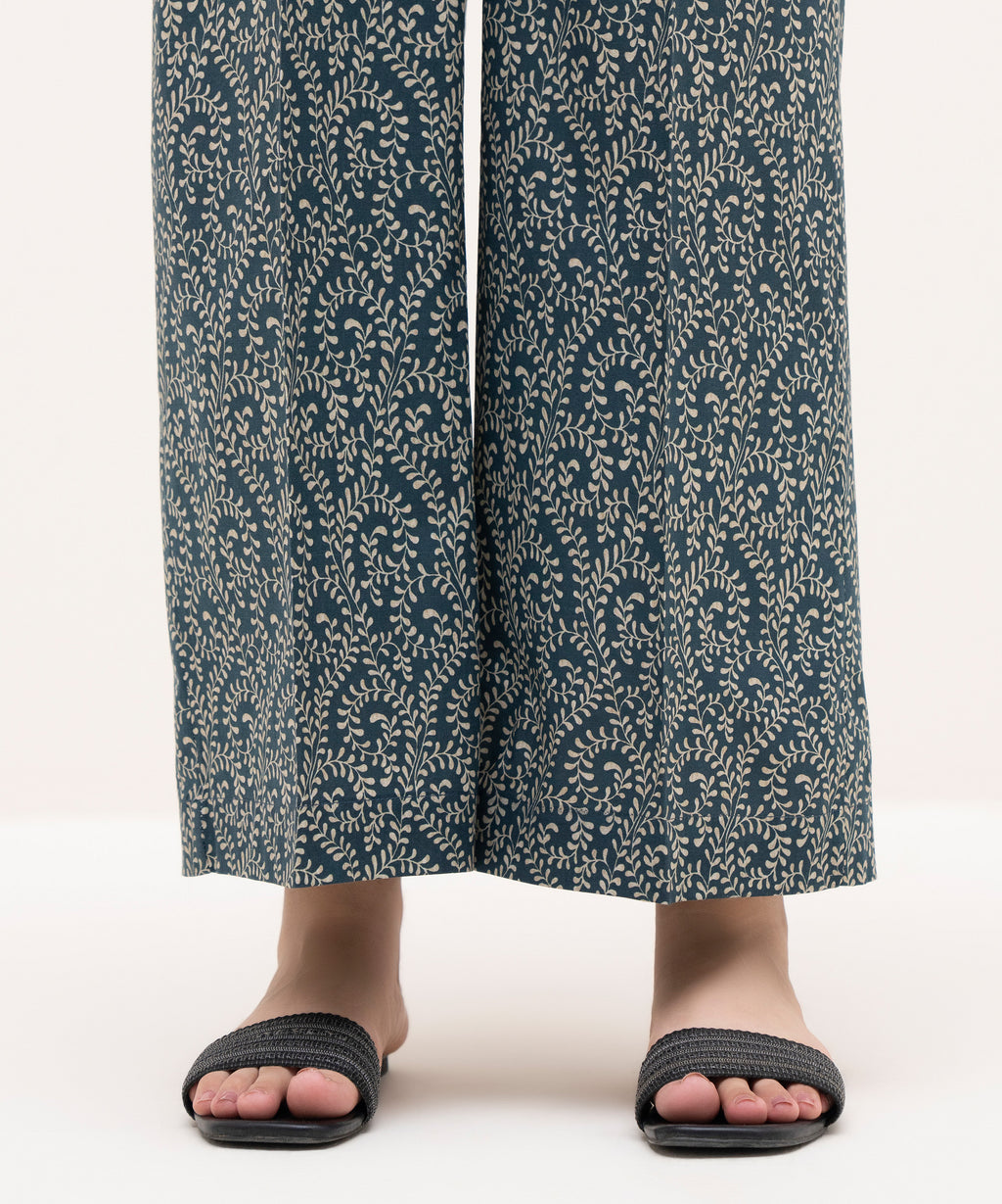 Printed Cambric Straight Pants