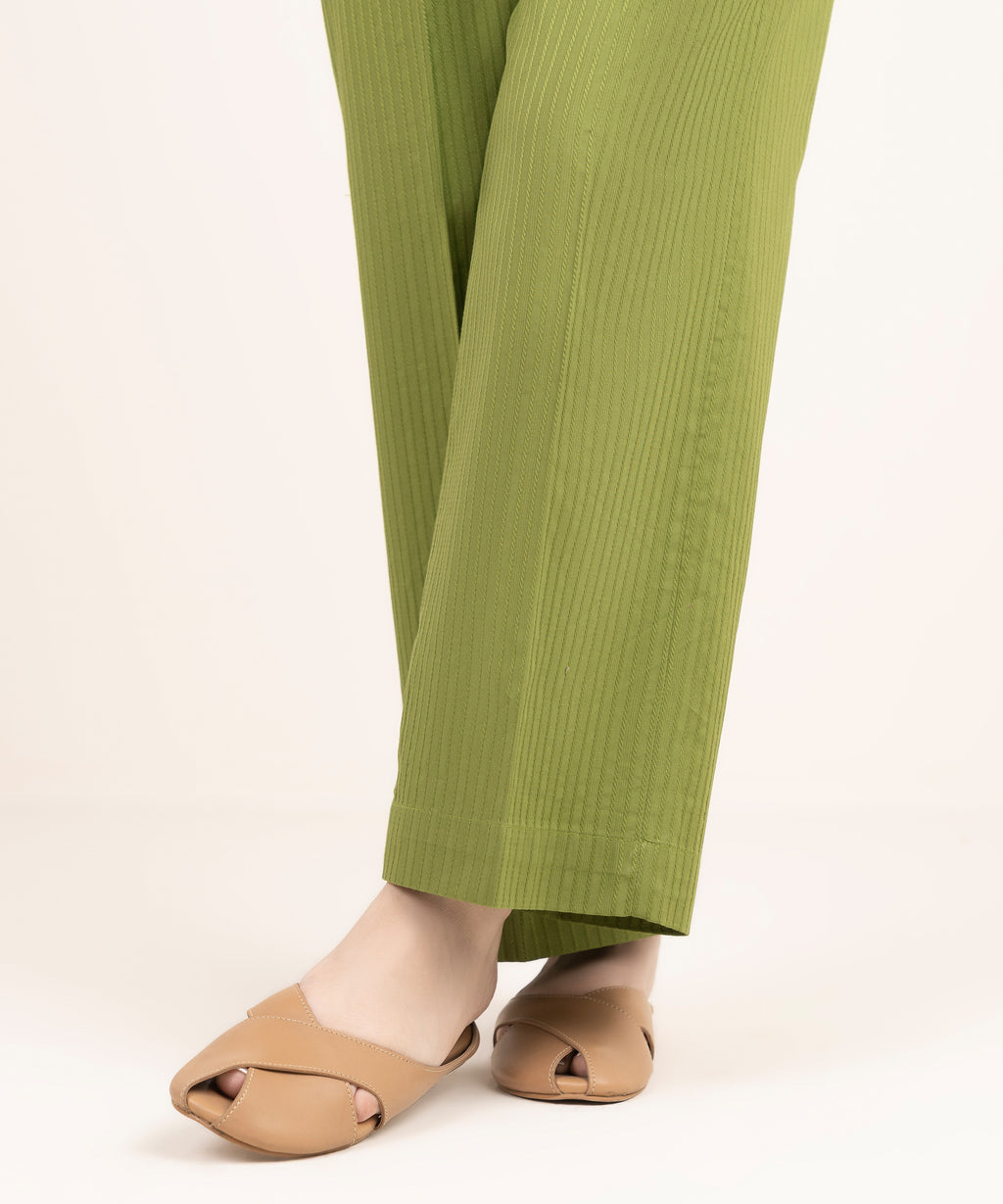 Handwoven Dobby Straight Pants