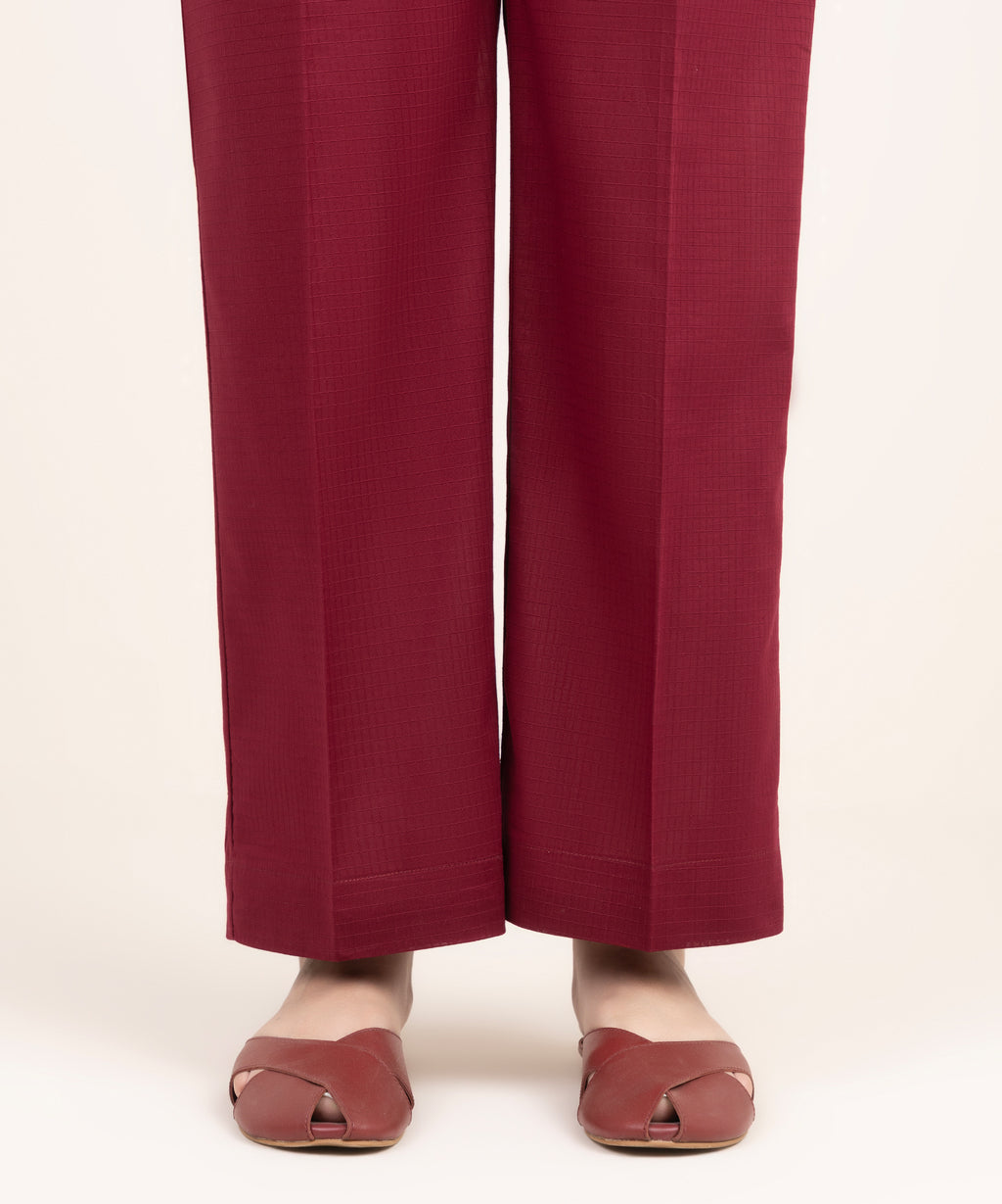 Cotton Straight Pants