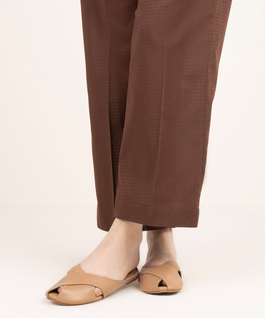 Handwoven Dobby Straight Pants