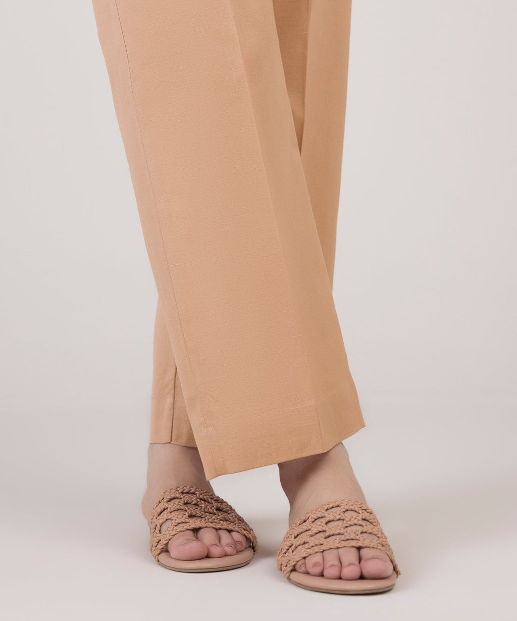 Blended Linen Straight Pants