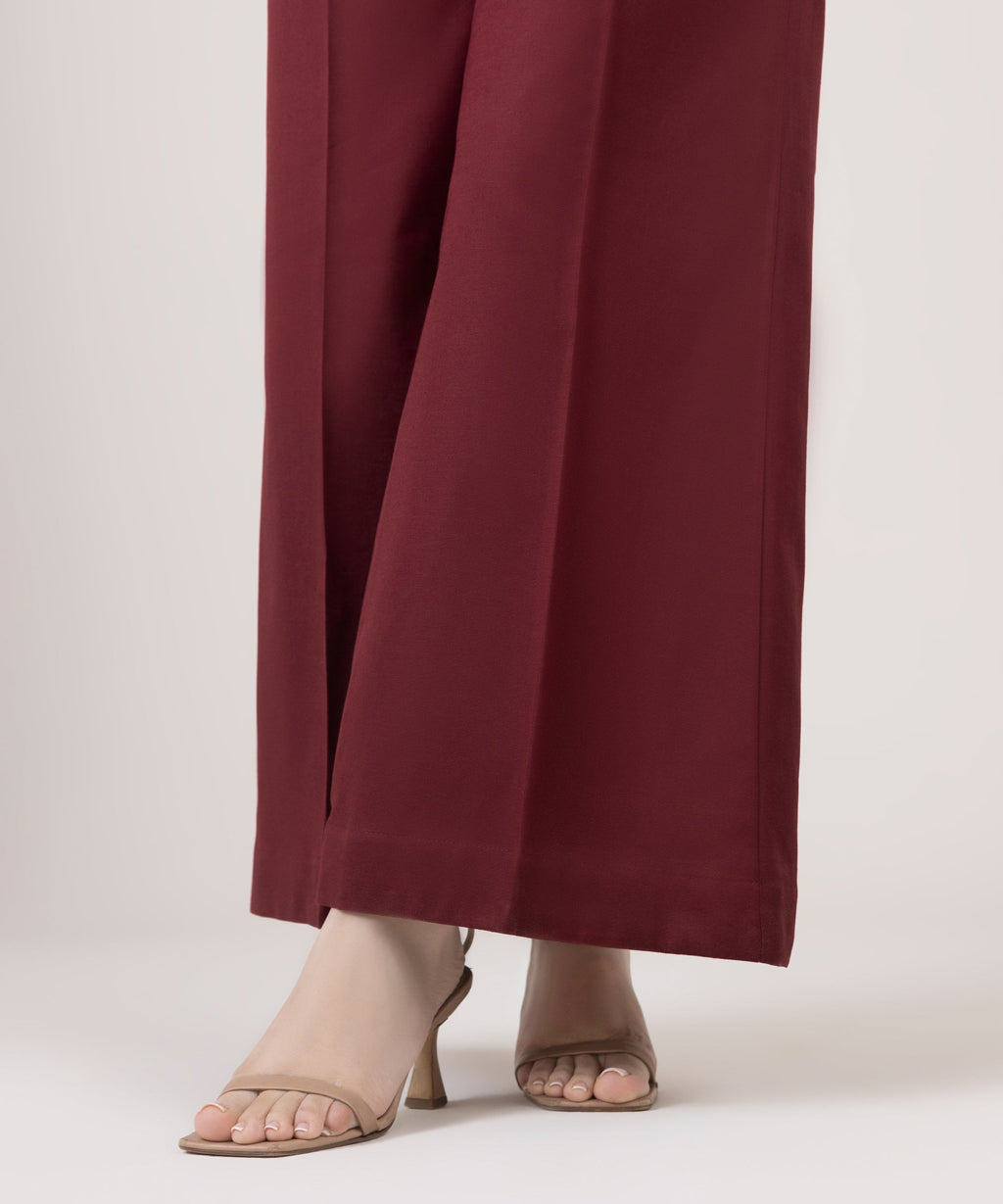 Blended Linen Flared Pants
