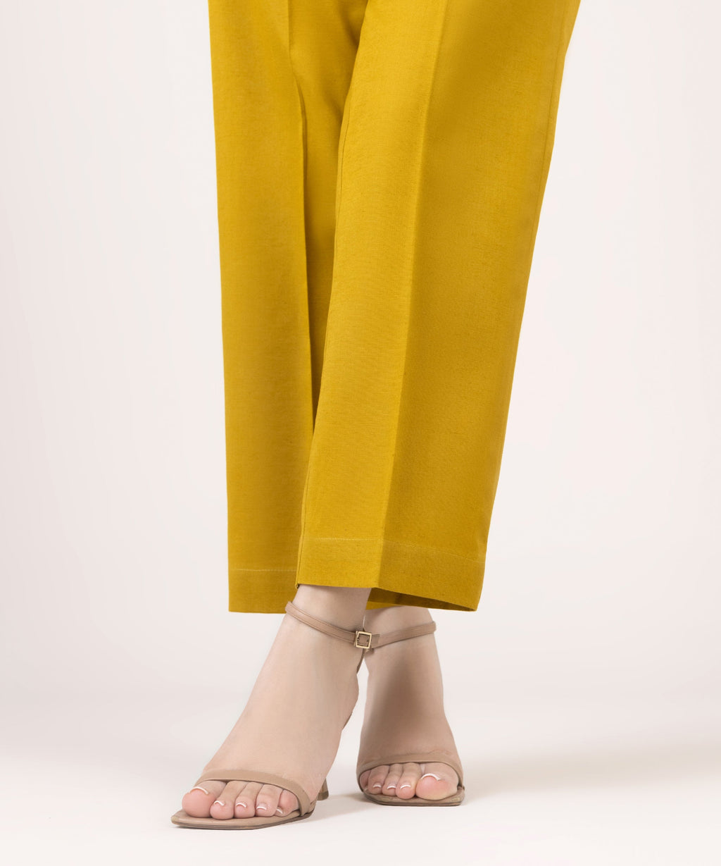 Blended Linen Straight Pants