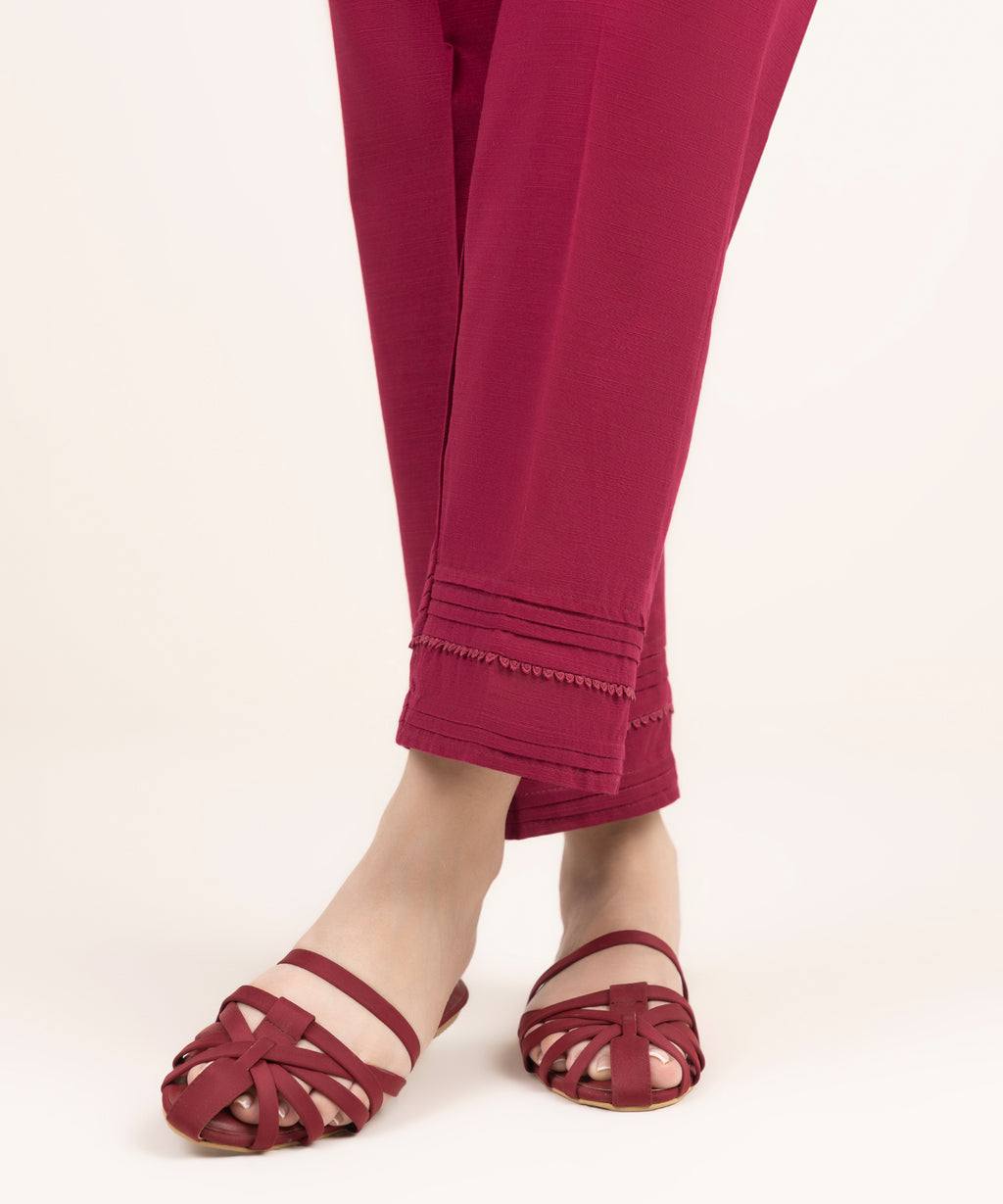 Solid Khaddar Straight Pants