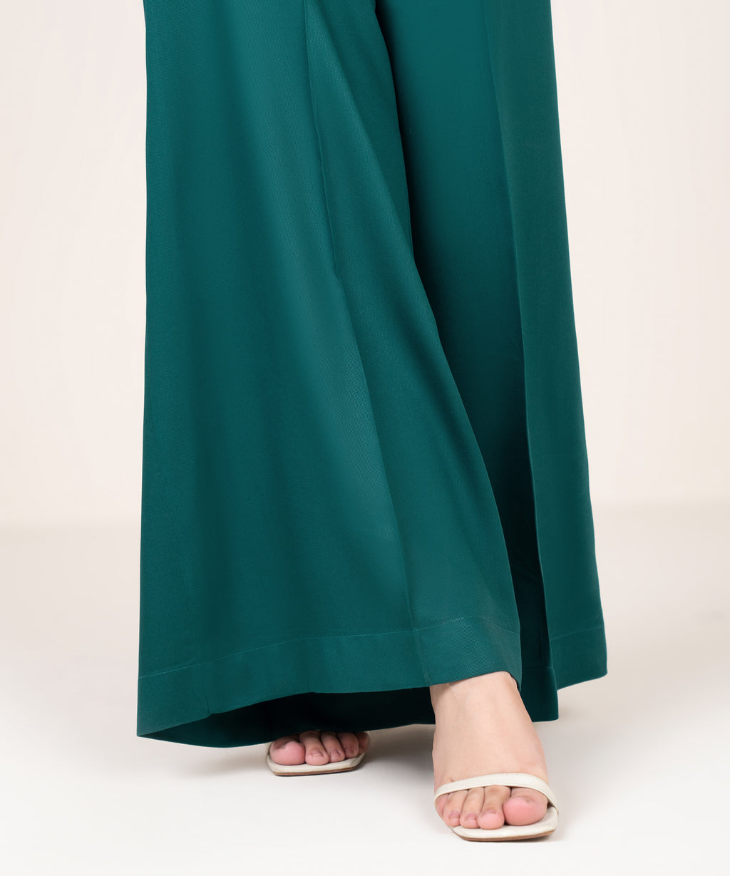 Solid Bedford Flared Pants