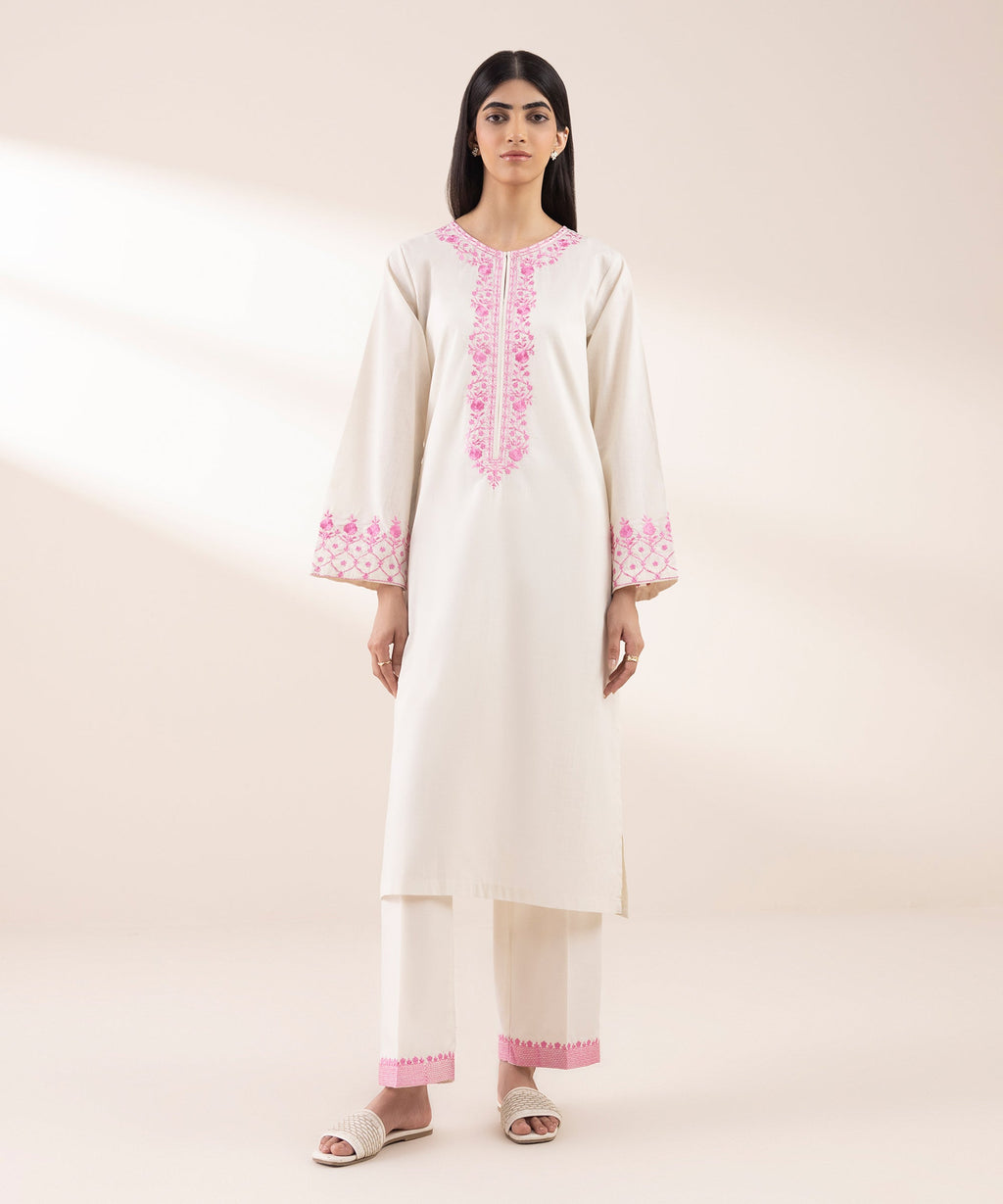 Embroidered Crosshatch Shirt