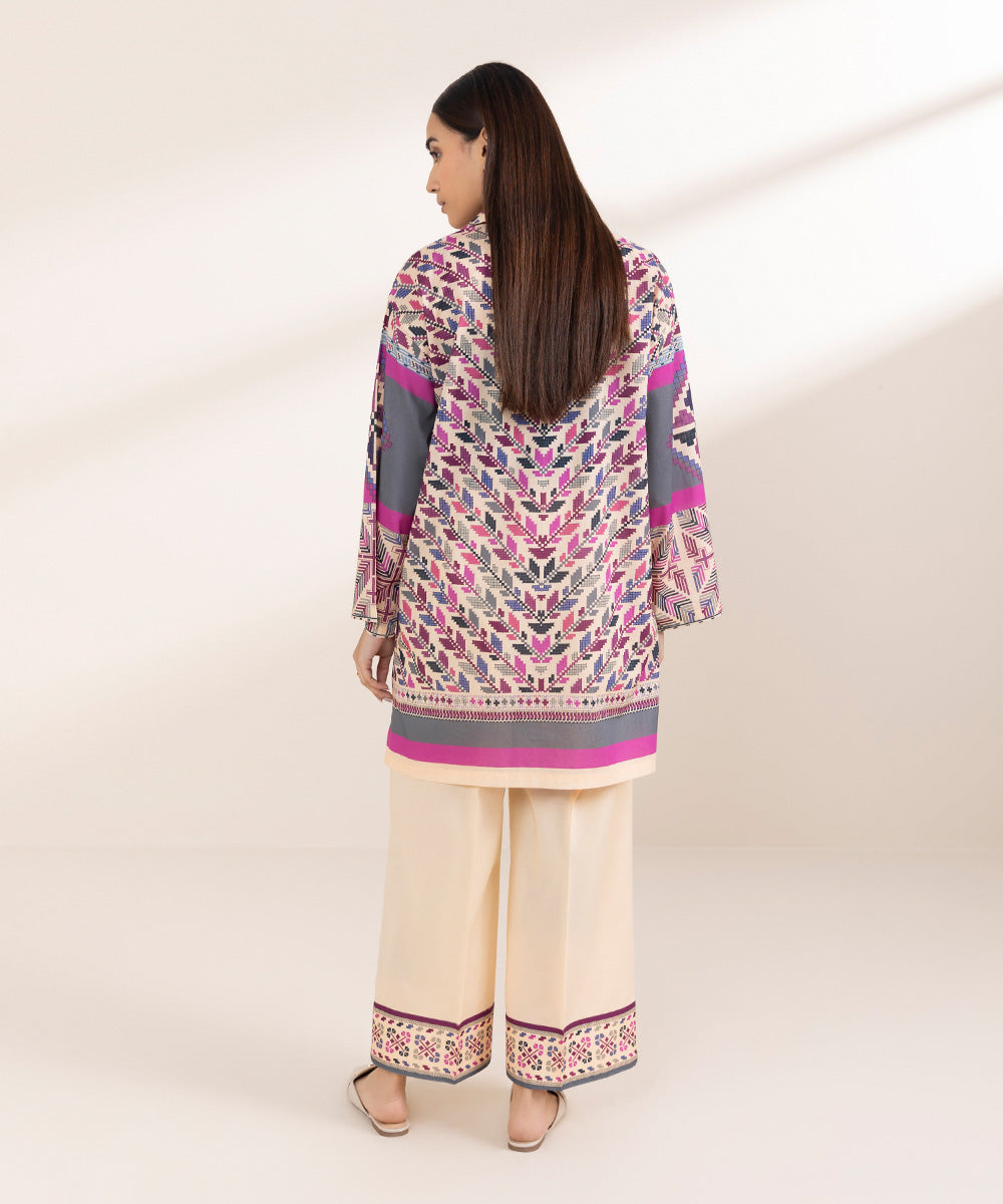 Women's Pret Cambric Multi Printed Boxy Shirt