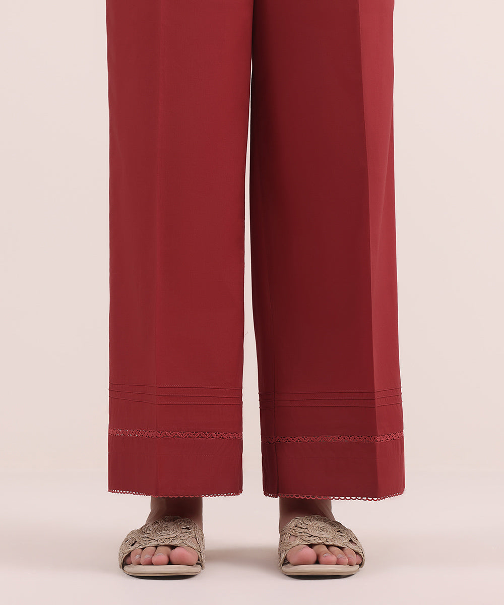 Women's Pret Cambric Red Dyed Culottes