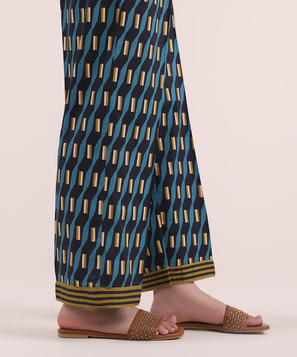 Women's Pret Cotton Multi Printed Straight Pants