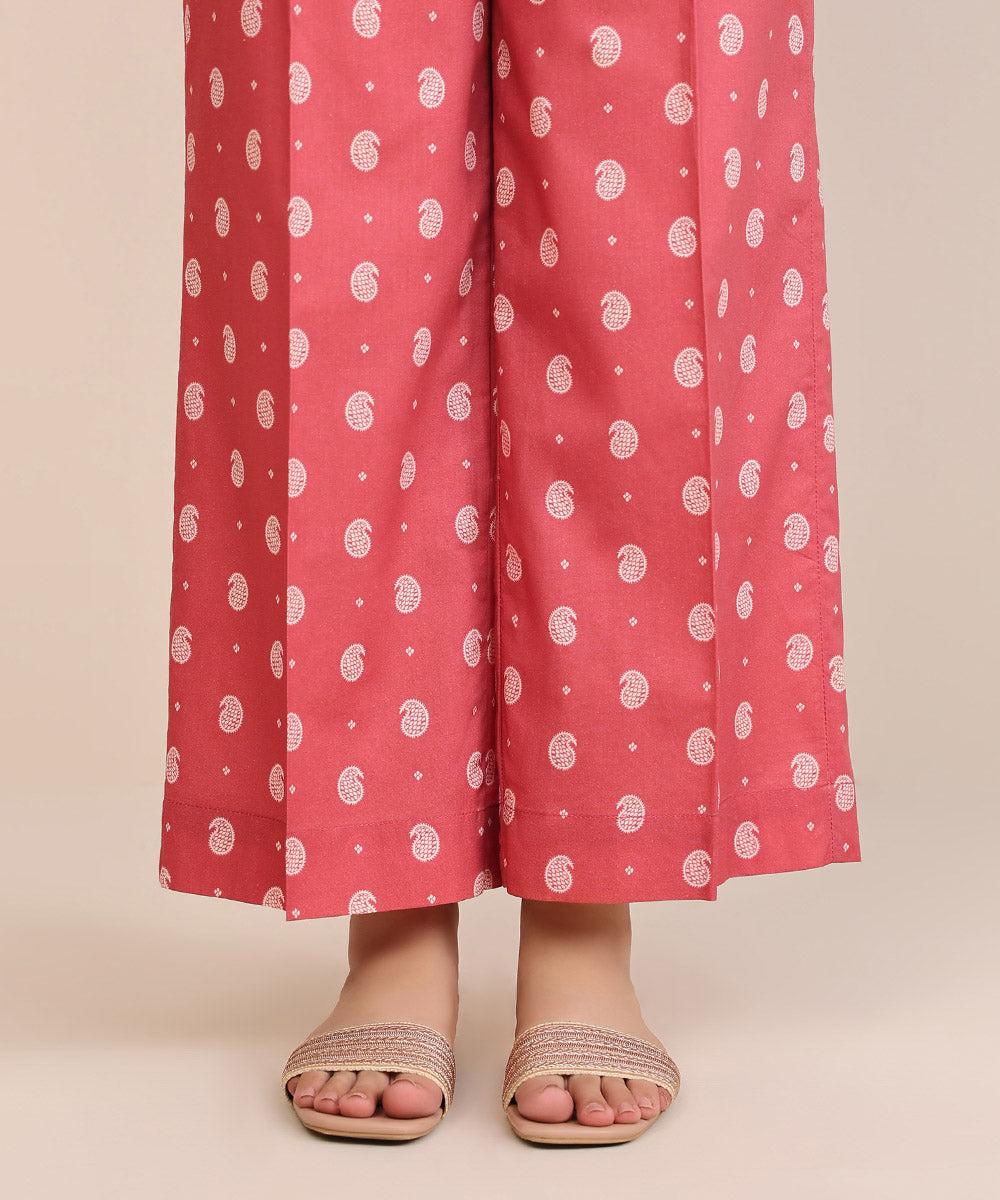 Women's Pret Cambric Pink Printed Culottes