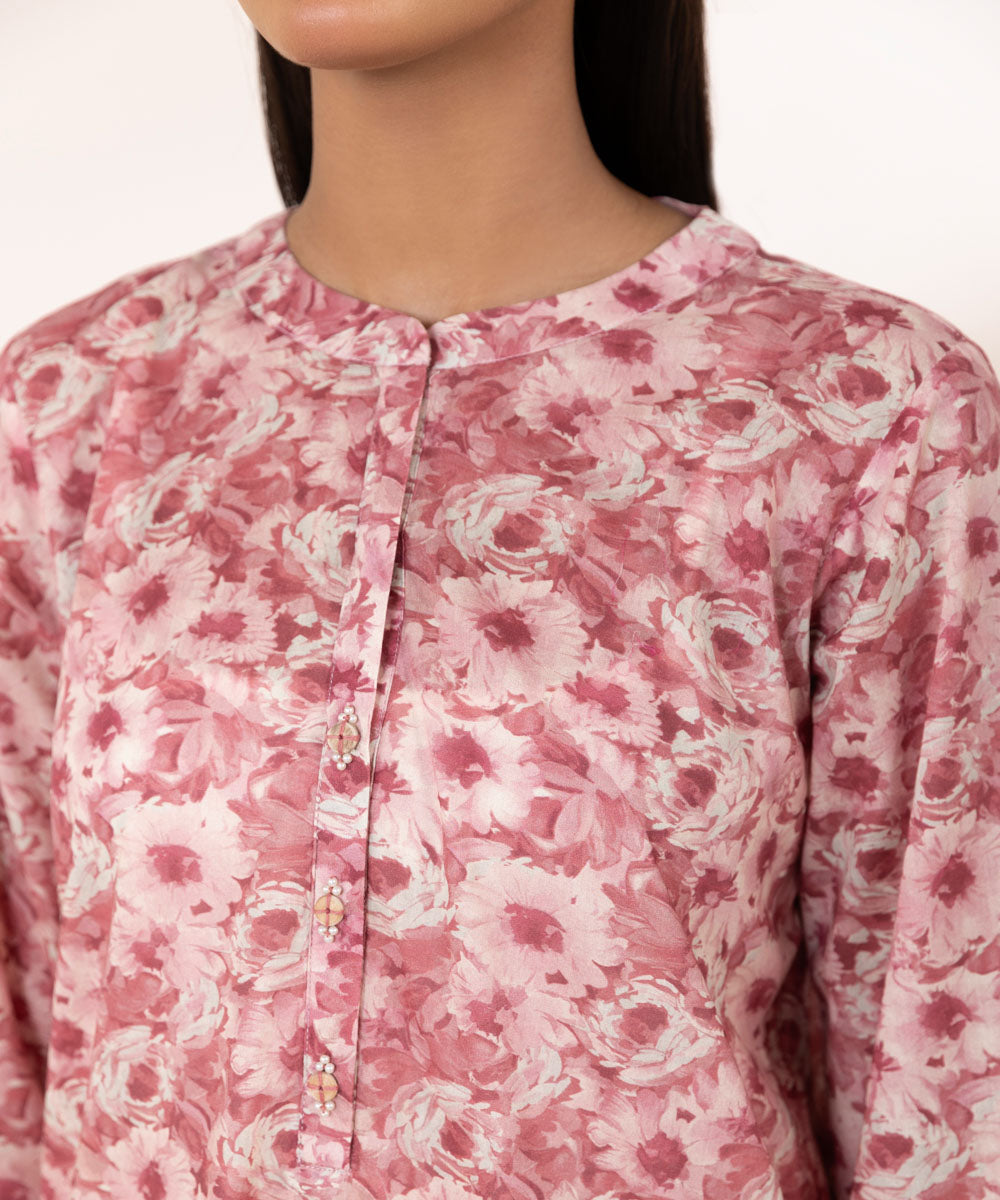 Women's Pret Lawn Printed Pink A-Line Shirt