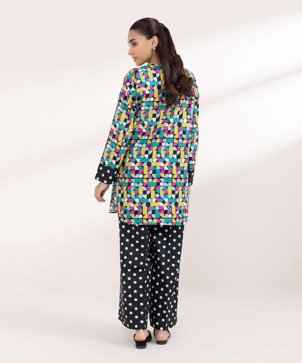 Women's Pret Light Khaddar Printed Multi Boxy Shirt