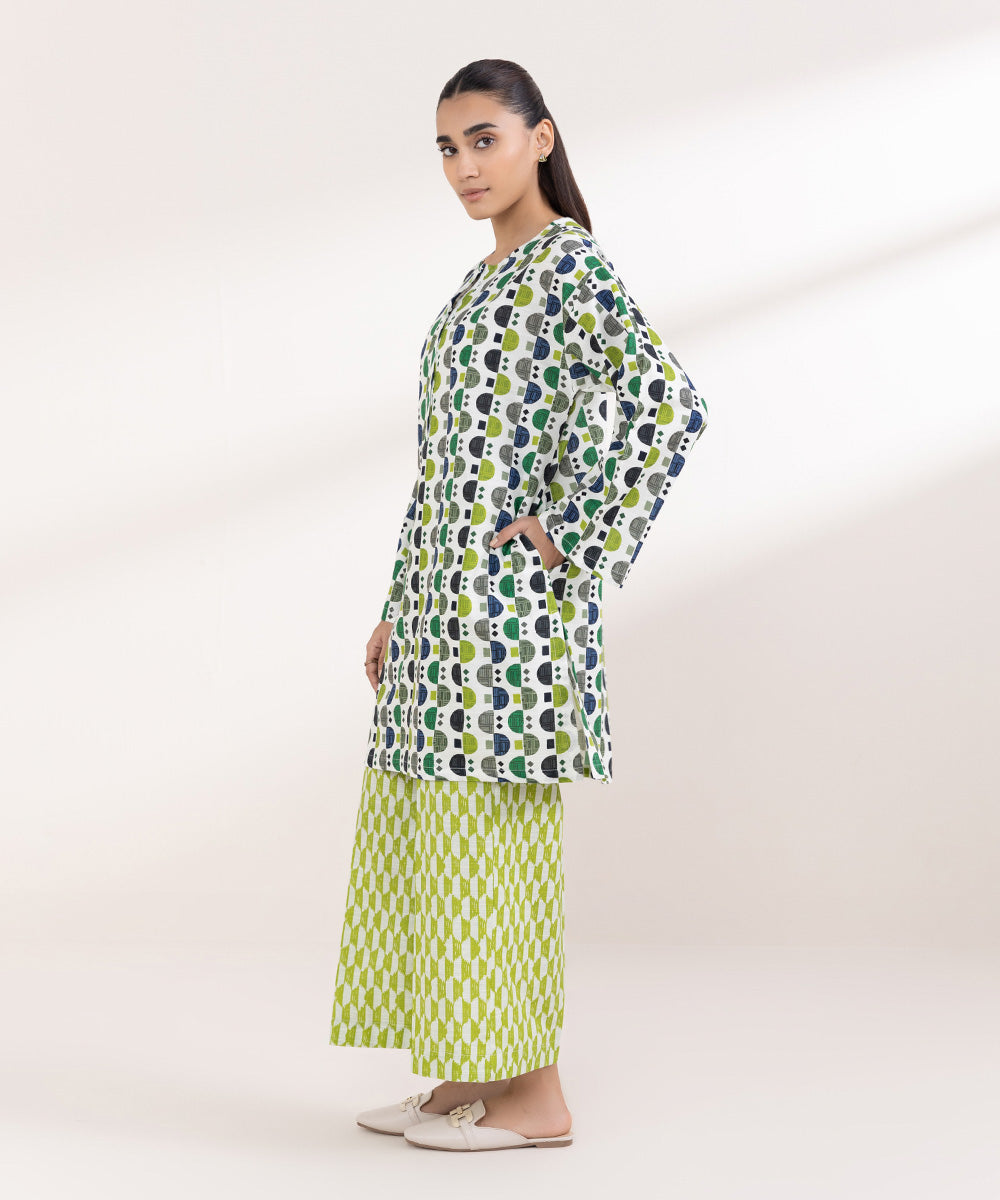 Women's Pret Light Khaddar Printed Multi Boxy Shirt