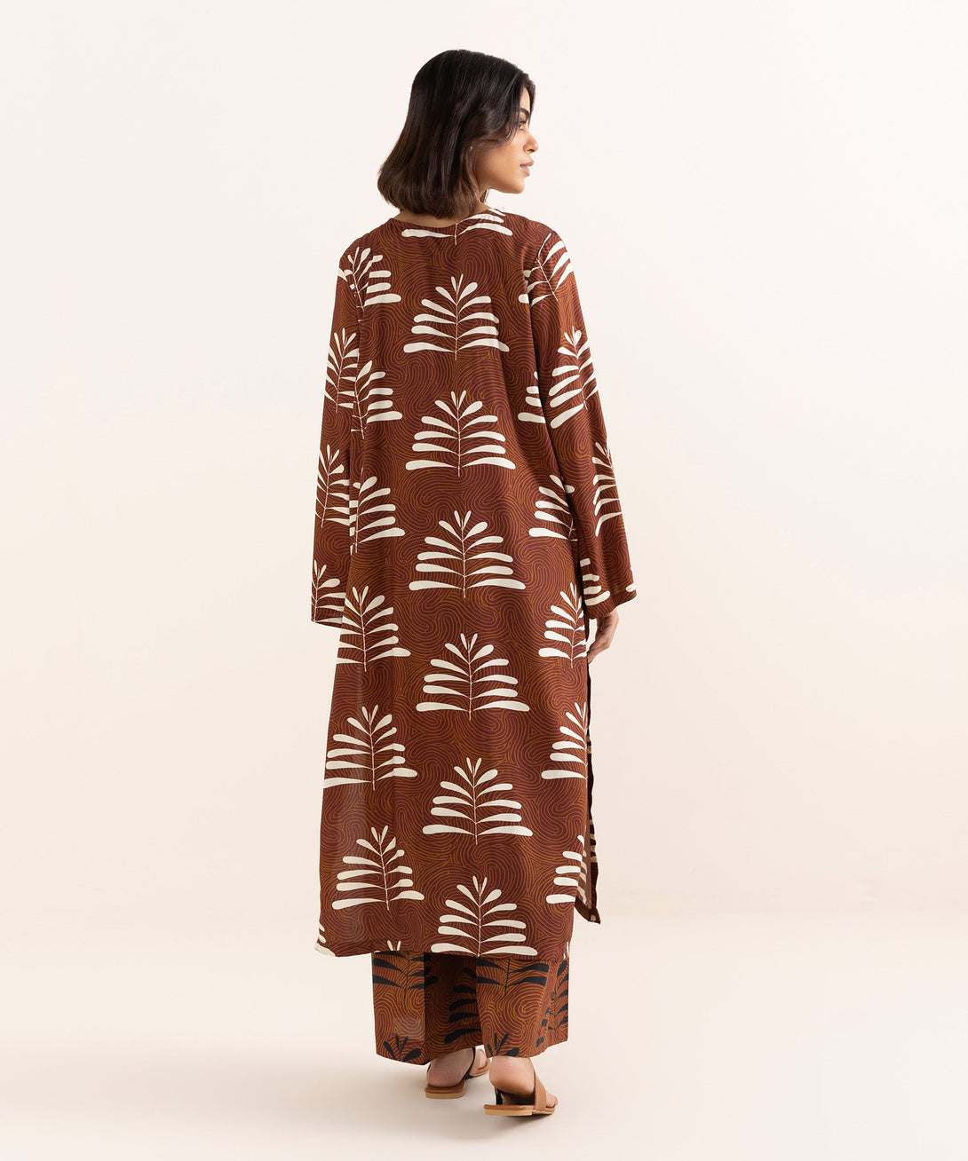 Women's RTW Arabic Lawn Red Printed A-Line Shirt