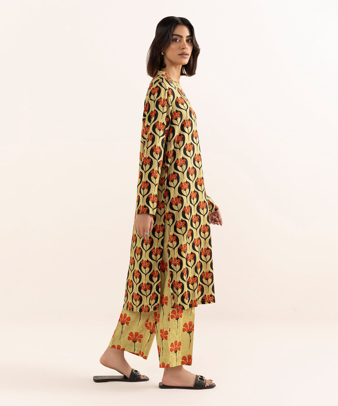Women's RTW Arabic Lawn Multi Printed A-Line Shirt