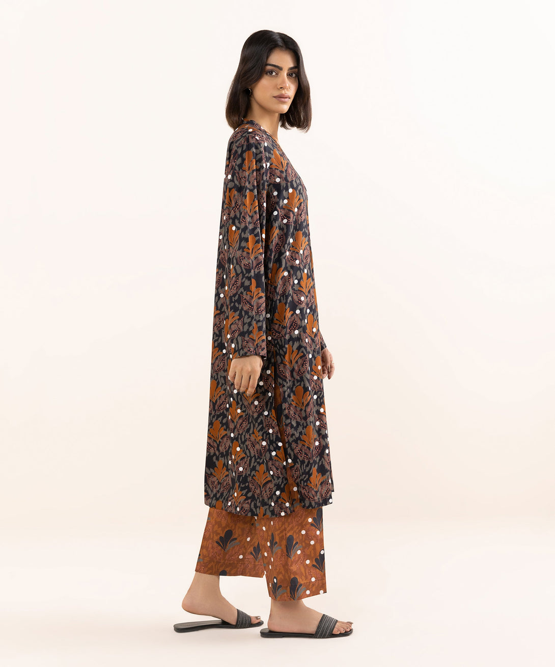 Women's RTW Arabic Lawn Multi Printed A-Line Shirt