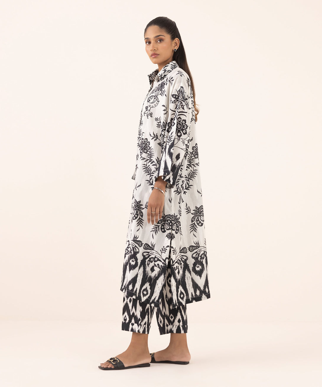 Women's RTW Dobby Multi Printed Boxy Shirt