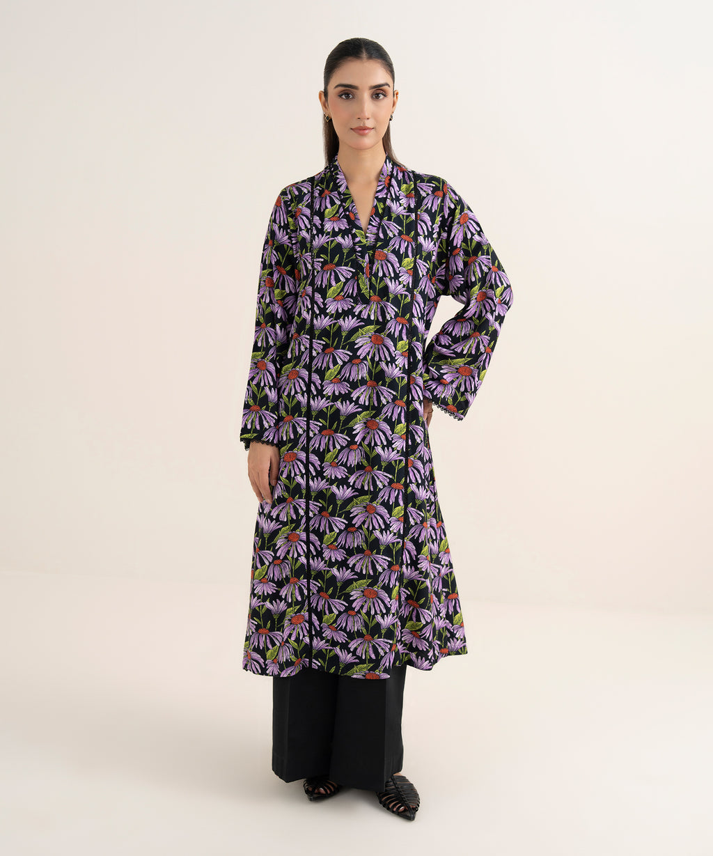 Printed Arabic Khaddar Shirt