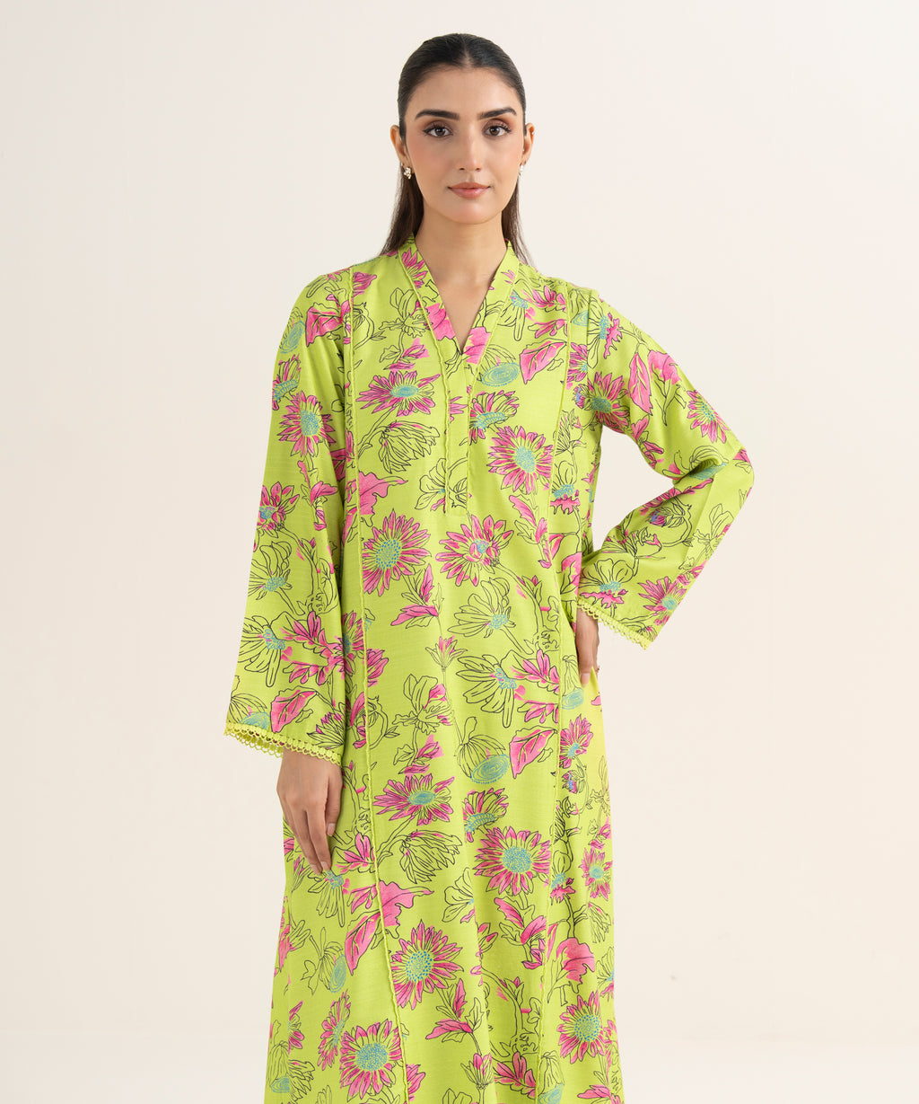 Printed Arabic Khaddar Shirt