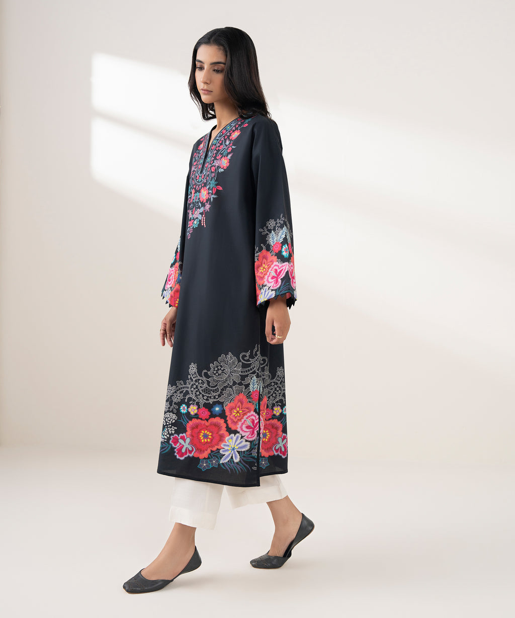 Embroidered Khaddar Shirt